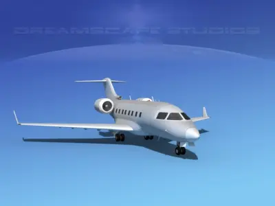 Bombardier Challenger CL-605 Bare Metal 3D model