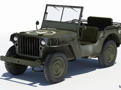 Willys MB Jeep 3D Model 3D model