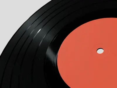 Vinyl Record Low-poly 3D model