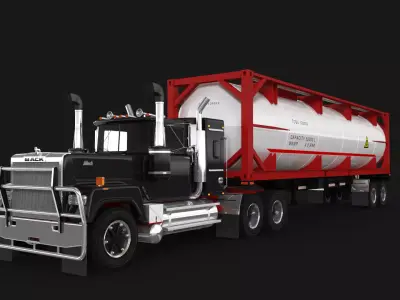 Super-Liner ISO Tank Trailer 3D model
