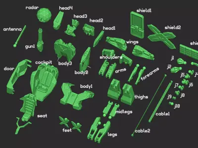 Mech Modular Free 3D print model