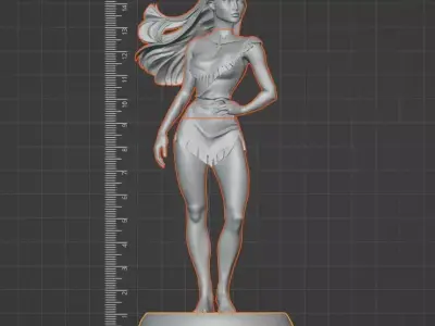 Pocahontas 3D Printable Model - Multi-Part Assembly Kit  3D print model