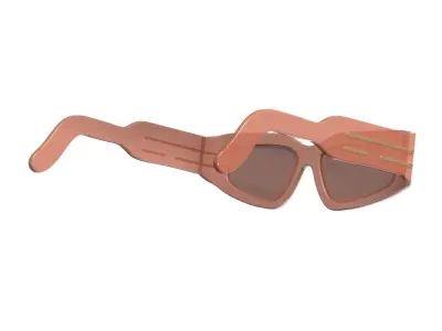 Peach Tint Sunglasses 3D model
