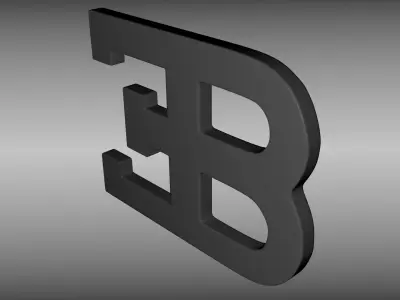 bugatti logo 3D model from CGTrader