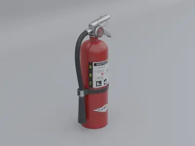 Fire Extinguisher Low-poly 3D model 17
