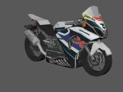 Suzuki superbike Low-poly 3D model