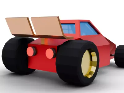 Race Car Low-poly Low-poly 3D model