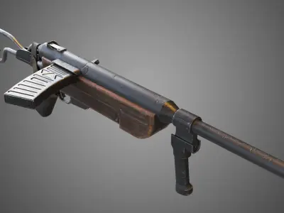 MK-1 gun Low-poly 3D model