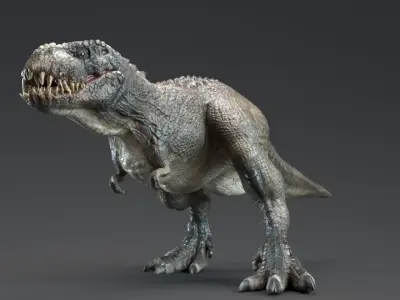 Dinosaur Theropod Rex Model Low-poly 3D model