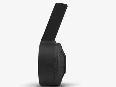 9mm Round Drum Magazine Low-poly 3D model