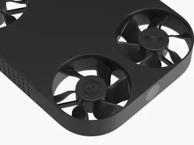 Mini Quadcopter Selfie UAV Black 3D model