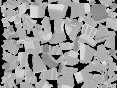 Bronze Pistol 3D model buy