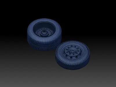 Truck wheels 3D model by federico-felici