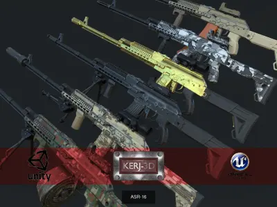 Support Weapon Collection 3D Model Pack