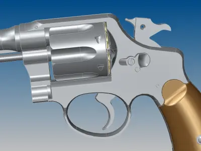 M1917 revolver 3D model purchase