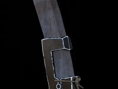 Loaded Axe Low-poly 3D model