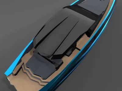 Tecnomar 63 motor yacht speedboat 3D model