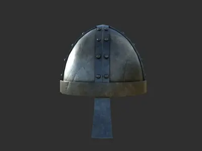 helmet b viking with rivets Low-poly 3D model