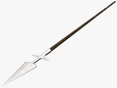 Medieval Spear Low-poly 3D model 3