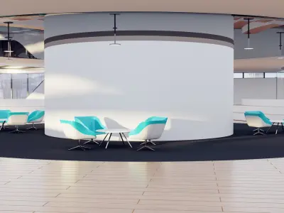 Flying Taxis Hub with Drones 3D model