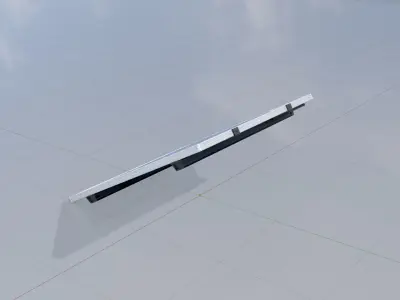 Solar module version 3 2x2m tilt angle 30 degrees without stand Low-poly 3D model