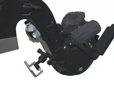 Futuristic Cyberpunk  Next-Gen Mono-Wheel Motorcycle Low-poly 3D model