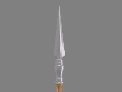 Spear sword with wooden handle 3D model purchase