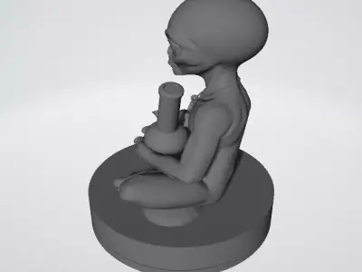 Alien Herb Grinder - 2-Part Magnetic Grinder STL - MellowVerse 3D print model