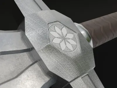  low-poly model Sword   Low-poly 3D model