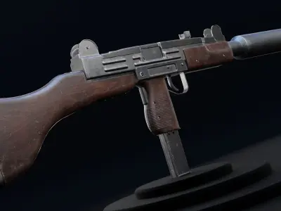 UZI - Game Ready Low-poly 3D model