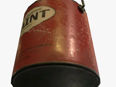 Paint Can Vintage Game Ready PBR Textures 3D Low-poly 3D model