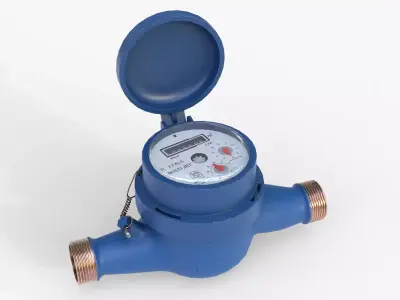 Water Meter Low-poly 3D model