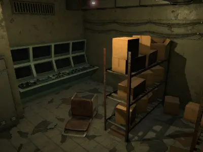 Modular Tunnels Low-poly 3D model