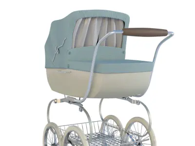 Vintage  Baby Stroller 3D model