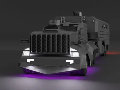 Sci fi semi-truck sci-fi truck 3D model