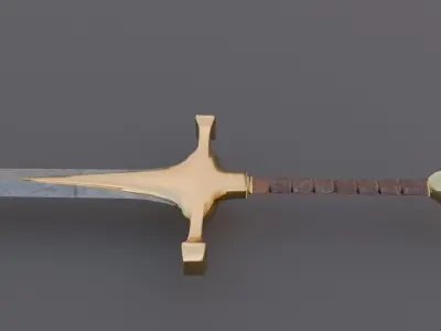 valkryss the blade of silent oaths Low-poly 3D model