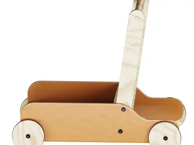Bonnie Wooden Push Cart by Liewood 3D model