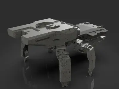 Robot mech four finger 3D model