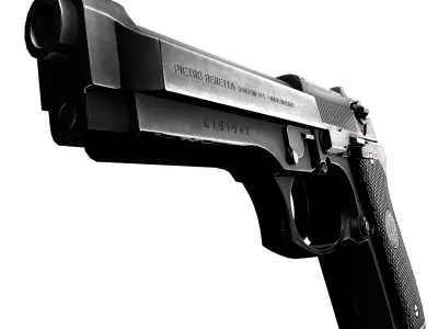 Game Ready Beretta 92fs Handgun Low-poly 3D model
