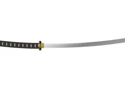 Katana Low-poly 3D model 5