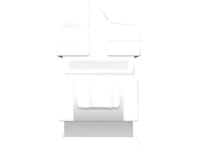 Stylized Sci-fi Medical Information Desk Low-poly 3D model