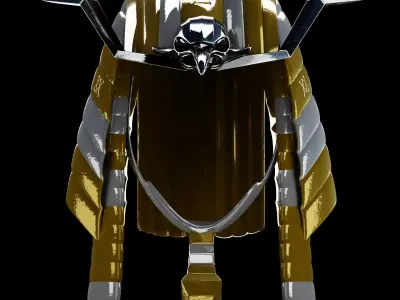 Pharaoh Eagle Hat 03 - SciFi Character Design Low-poly 3D model Low-poly 3D model