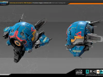 SF Light Drone ZR7 Low-poly 3D model