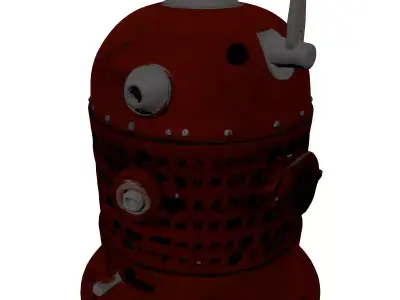 Industrial SciFi Heater Prop 3D model