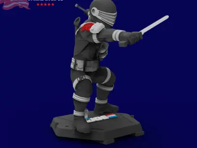 GI JOE Character Snake Eyes Full-figure Pose 02 3D print model