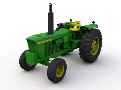 John Deere 4620 Tractor 1971 3D model