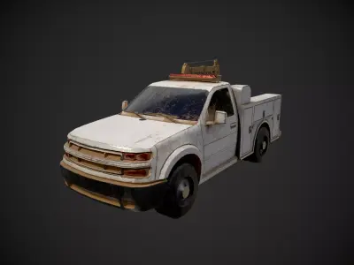 Abandoned Rusty Vehicles Pack 10 In 1 Low-poly 3D model