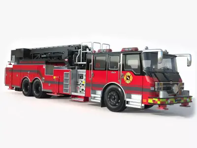 Brighton Fire Aerial pierce 3D model