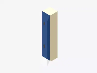 Locker - Resin - Locka - Classic Extra - Double Tier Low-poly 3D model