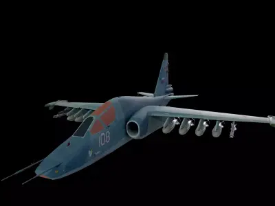 Su-25 Frogfoot Low-poly 3D model